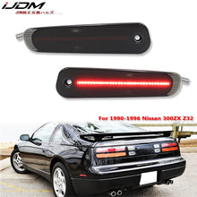 Load image into Gallery viewer, 2pcs Pair Red LED Smoked JDM Style Lens Fender Rear Side Marker Light For 1990-1996 Nissan 300ZX Z32  Parking Lights
