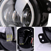 Load image into Gallery viewer, 2pcs 4&quot;inch Car LED Fog Lights 30W 6000k DRL Angel Eyes Off Road Fog Light for Jeep Wrangler/Cherokee Chrysler 300/PT Cruiser Dodge Charger/Journey
