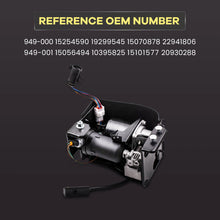 Load image into Gallery viewer, Suspension Air Compressor Pump For 2001-2014 Cadillac Escalade / Chevy Suburban / Chevy Tahoe / Chevy Avalanche / GMC Yukon 15254590 151015772500 19299545
