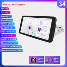 Load image into Gallery viewer, Car Universal 10.33 Inch Rotatable Screen 4G 1 Din Android 12 Carplay Voice Control Multimedia Player
