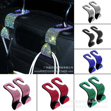 Load image into Gallery viewer, Bling Vehicle Seat Headrest Hook Front Seat, Car Hook Bling Automotive Hangers for Purse, Bag, Handbag, Grocery
