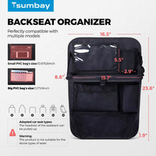 Load image into Gallery viewer, 2X Car Seat Back Organizer Auto Back Seat Storage Bag with Foldable Table Tray Tablet Holder Tissue Box Car Accessories
