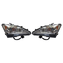 Load image into Gallery viewer, 2pcs Left+Right Halogen Headlights For 2006-2013 Lexus IS250 IS350 LED Strip Projector DRL Projector Chrome Headlights
