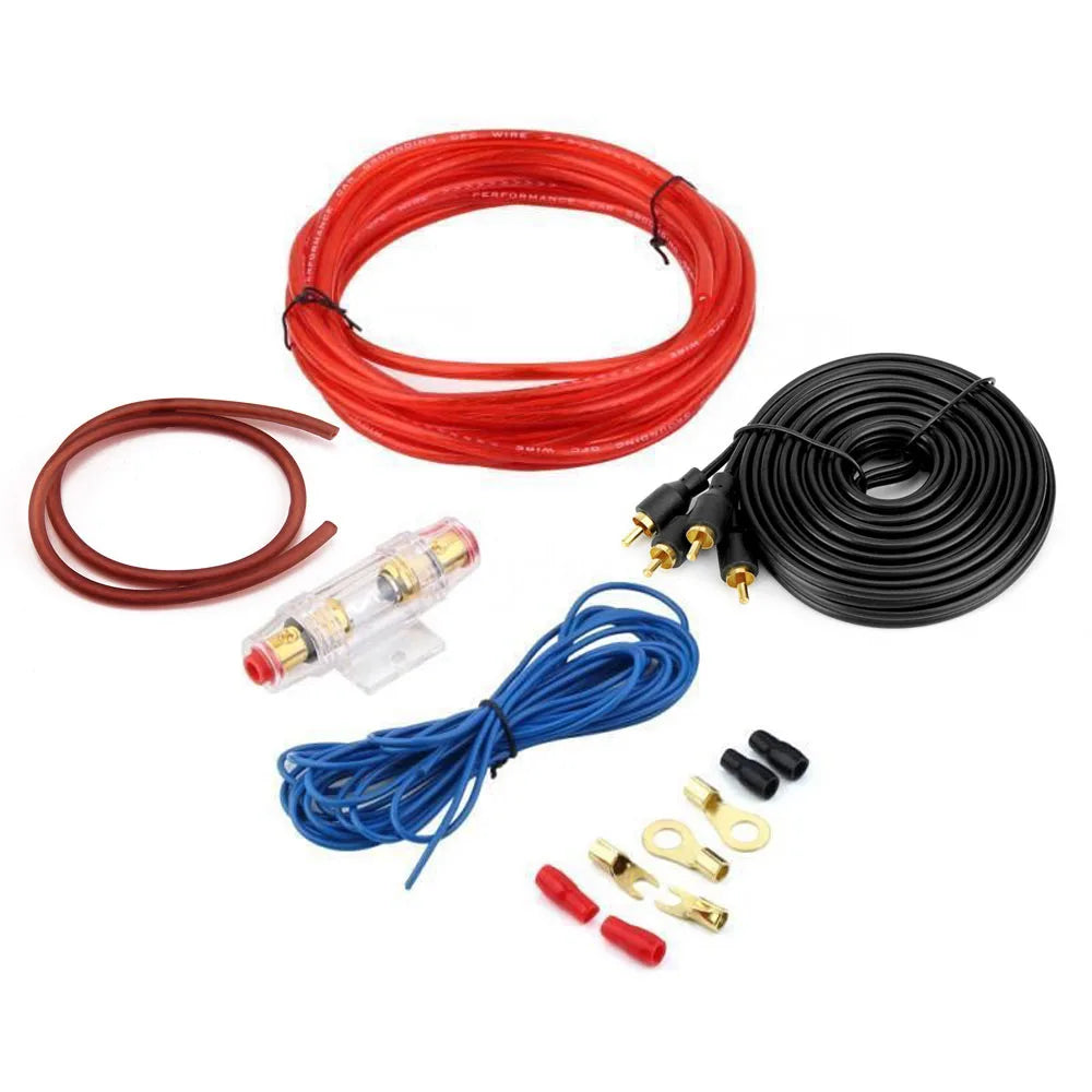 1500W Car Audio Speakers Wiring Kit 8GA Car Subwoofer Power Amplifier Wiring Speaker For Auto Vehicle Parts