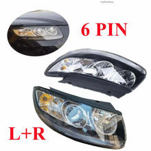 Load image into Gallery viewer, 2pcs Pair Projector Halogen Headlights Headlamps For 2007-2012 Hyundai Santa Fe 2.4L / 3.5L Left + Right 6 Pin Plug
