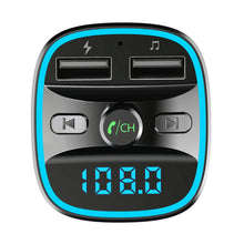 Load image into Gallery viewer, T25 Car Bluetooth 5.0 FM Transmitter MP3 Player Fast Charging Dual USB Charger
