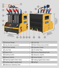 Load image into Gallery viewer, 110v / 220v AUTOOL CT160 Fuel Injector Heating Cleaning &amp; Tester Machine Car &amp; Motorcycle 4-Cylinders Ultrasonic Cleaner for GDI
