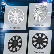 Load image into Gallery viewer, 4pcs Silver ABS Plastic Wheel Covers For 15&quot; Inch Steel Wheels 15&quot; Inch Snap On Hubcap Auto Tire Replacement Exterior Cap
