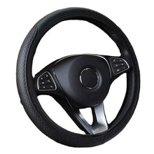 Load image into Gallery viewer, Breathable PU Leather Anti-Slip Universal Car Steering Wheel Cover 37/38cm Wheel
