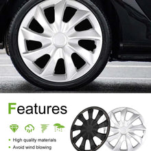 Load image into Gallery viewer, 4pcs Silver ABS Plastic Wheel Covers For 15&quot; Inch Steel Wheels 15&quot; Inch Snap On Hubcap Auto Tire Replacement Exterior Cap
