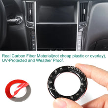 Load image into Gallery viewer, Real Carbon Fiber Engine Start Button Frame Cover Trim For 2014-2018 Infiniti Q50/Q60/QX60 Elegant Luxury Accessaries
