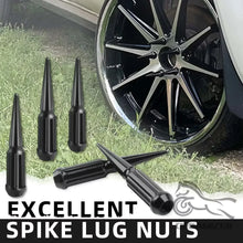 Load image into Gallery viewer, 24/32 PCS M14x1.5 Wheel Spike Lug Nuts Chrome / Black / Plated 4.4&quot; Tall For Chevy Silverado 1500 / 2500 Cadillac Escalade Ford F-150 / F-250 Lincoln Navigator Dodge Ram 1500 Toyota Land Cruiser / Tundra / Sequoia Jeep Grand
