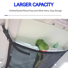 Load image into Gallery viewer, 70x50cm Car Ceiling Storage Net, Breathable Double Zipper Roof Cargo Organizer Bag for Car/Van/SUV Interior Accessories
