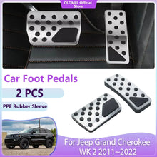 Load image into Gallery viewer, 2pcs Custom Accelerator Brake Pedals For 2011-2022  Jeep Grand Cherokee WK 2 Foot Pedals Stainless Steel Pads Fuel Brake Non-slip No Drilling Alloy Covers Parts
