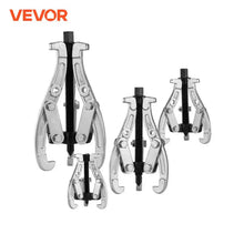 Load image into Gallery viewer, 4pcs Gear Puller Set 3&quot; 4&quot; 6&quot; 8&quot; Puller Kit 3 Jaw Gear Bearing Flywheel Pulley Removal Tool 2 or 3 Reversible Jaws Wheel Puller
