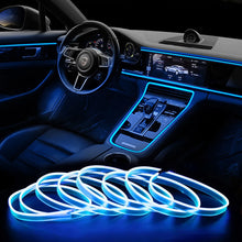 Load image into Gallery viewer, 3M/5M Car EL Wire LED Strip Atmosphere Light Blue for DIY Flexible AUTO Interior Lamp Party Decoration Lights Neon Strips USB
