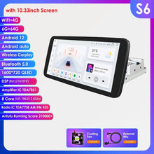 Load image into Gallery viewer, Car Universal 10.33 Inch Rotatable Screen 4G 1 Din Android 12 Carplay Voice Control Multimedia Player
