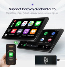 Load image into Gallery viewer, Car Universal 10.1 Inch Octa 4G 2 Din Android 13 Carplay Voice Control Wireless Split Rotatable Screen Multimedia Player Video Anti-theft
