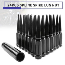 Load image into Gallery viewer, 24/32 PCS M14x1.5 Wheel Spike Lug Nuts Chrome / Black / Plated 4.4&quot; Tall For Chevy Silverado 1500 / 2500 Cadillac Escalade Ford F-150 / F-250 Lincoln Navigator Dodge Ram 1500 Toyota Land Cruiser / Tundra / Sequoia Jeep Grand
