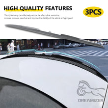 Load image into Gallery viewer, Universal Carbon Fiber Style/Black Car Rear Wing Roof Spoiler Sedan Hatchback DIY Length Fit For VW Volkswagen Polo Golf BMW E90 E60 E46 E36 F10 F30 F20
