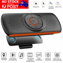 Load image into Gallery viewer, Car Kit Handsfree Speakerphone Multipoint Sun Visor Speaker for Phone Smartphones Car Charger Hands Free Bluetooth-compatible Siri &amp; Google Assistant
