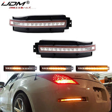 Load image into Gallery viewer, 2pcs Clear/Smoked Full LED Turn Signal Light Tail Light Brake Lamps For 2003-2009 Nissan 350Z Lower Bumper Tail Lamps Backup Reverse Light
