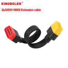 Load image into Gallery viewer, 36cm OBD2 Extension Cable OBD Male to Female Connector With16 Pins Adapter For 12V Vehicle Thinkdiag Easydiag Diagzone ELM327
