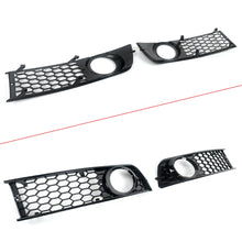 Load image into Gallery viewer, Honeycomb Racing Grilles For 2002-2005 Audi A4 B6 Sedan Front Upper Lower Grille Fog Lamp Grill
