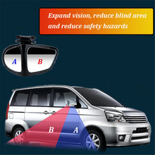 Load image into Gallery viewer, Universal Car / Truck Blind Spot Side Mirror Wide Angle 360° Adjustable Clear Rear View Dual Purpose Driving For Most Makes and Models
