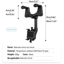 Load image into Gallery viewer, Car Phone Holder Clip Car Stand Adjustable Bracket Auto Rear View Mirror Mount Cell Phone GPS Mount Support Interior Accessories
