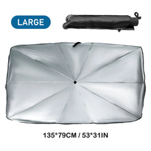 Load image into Gallery viewer, 31&quot;x53&quot; Inch Foldable Car Windshield Sun Shade Umbrella UV Cover Reflecting Sunshade Heat Insulation Front Window Visor Interior Protection
