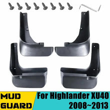 Load image into Gallery viewer, 4pcs SUV Mudguards For 2008-2013 Toyota Highlander XU40 MK2 Kluger Mud Flaps Front Rear Flap Splash Fenders Car Accessories
