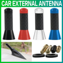 Load image into Gallery viewer, Universal Car 3.5cm Real Carbon Fiber Styling Roof Antenna Enhanced Signal  Screw Metal Short Stubby Mast Antenna
