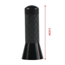 Load image into Gallery viewer, Universal Car 3.5cm Real Carbon Fiber Styling Roof Antenna Enhanced Signal  Screw Metal Short Stubby Mast Antenna
