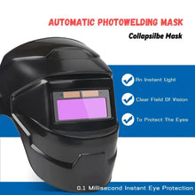 Load image into Gallery viewer, Welding Helmet Auto Darkening Solar Power Welding Facemask High Temperature Resistant Automatic Dimming True Color Welding Mask
