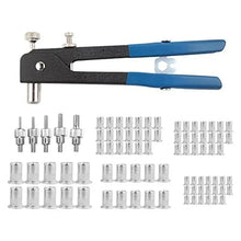 Load image into Gallery viewer, 86pcs Heavy Duty Blind Rivet Nut Kit Set Riveter Tool Rivet Nut Gun Thread Hand Riveter Rivet Gun Threaded Insert Tool
