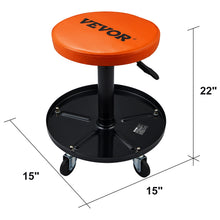 Load image into Gallery viewer, VEVOR Mechanic Stool 250 LBS Rolling Pneumatic Creeper Garage/Shop Seat Padded Rolling Workshop Stool for Garage Auto Repair
