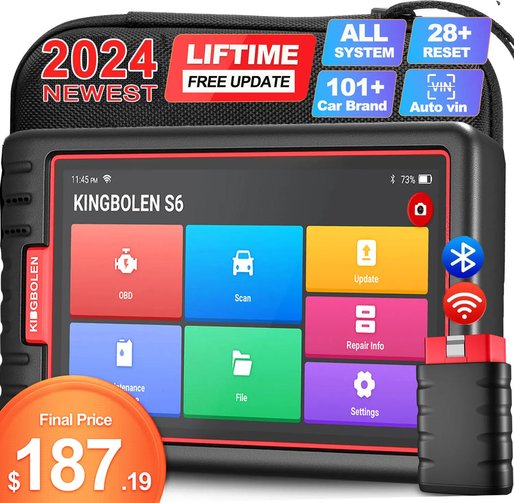 KINGBOLEN S6 OBD2 Scanner Professional Full System OBD2 Diagnostic Tool Car Scanner Lifetime Free Updates