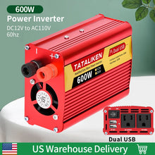 Load image into Gallery viewer, Inverter 12V, 600W 1500W 2000W 2500W,Portable In-car Household Inverter, Numerous Automotive Accessories Display
