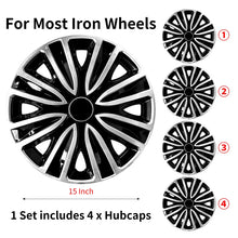 Load image into Gallery viewer, 4 Hubcaps For Steel Rim,15&quot; Inch Wheel Cover Replacement Wheel Cap Automobile Full Rim Cover Accessories for Most Car Iron Wheel Cover
