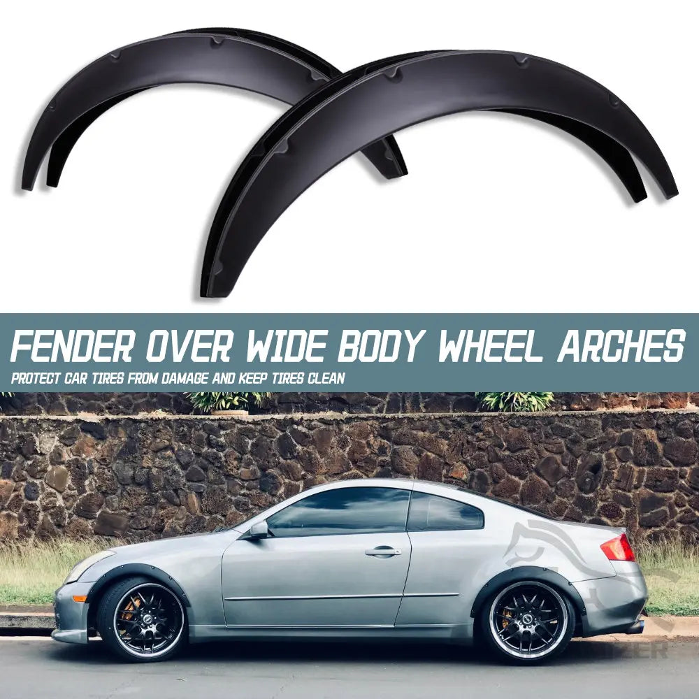 4pcs 2 Sizes Universal Flexible Car Mudguards Mud Splash Guards Mud Flaps Fender Flares Extra Wide Body Wheel Arches