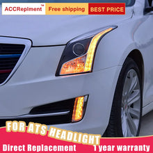 Load image into Gallery viewer, 2pcs Pair LED Headlights For 2014-2016 Cadillac ATS Daytime Running Lights On Start-up Dynamic Turn Signal Animation
