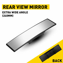 Load image into Gallery viewer, 240MM Wide Convex Interior Clip On Rear View Clear Mirror Universal Anti Glare Anti-fog Panoramic Rear View Mirror Curved Mirror
