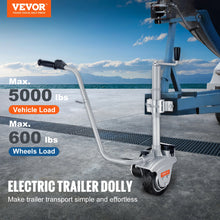 Load image into Gallery viewer, 12V VEVOR 5000lbs Electric Trailer Dolly Trailer Jockey Wheel with 22 ft/min Speed &amp; Adjustable Height for Moving Caravan Boat
