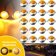 Load image into Gallery viewer, 20PCS LED Amber Side Marker Indicators Lights Truck / Trailer / Car / Boat / ATV  External Clearance /  Turn Signal Lights 12v / 24v
