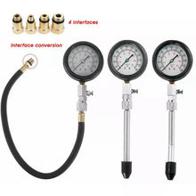 Load image into Gallery viewer, Petrol Engine Cylinder Compression Tester Kit Automotive and Motorcycles Tool 0-300PSI Engine Cylinder Pressure 0-21 Bar Gauge
